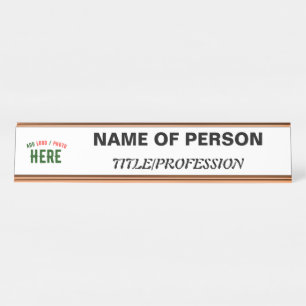 PLACA DE MESA MARCA VERIFICADA BRANCA PERSONALIZÁVEL MODERNA