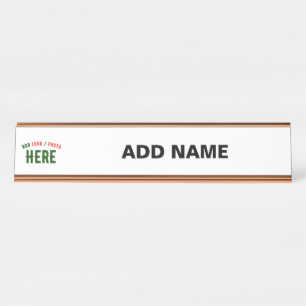 PLACA DE MESA MARCA VERIFICADA BRANCA PERSONALIZÁVEL MODERNA