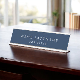 Placa De Mesa Marinho Blue Modern Elegant Professional Classy