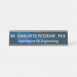 Placa De Mesa Marinho Blue Phd ou Doutorado