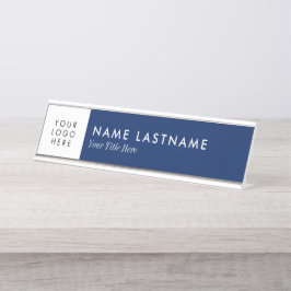 Placa De Mesa Marinho de logotipo personalizado Painel branco az
