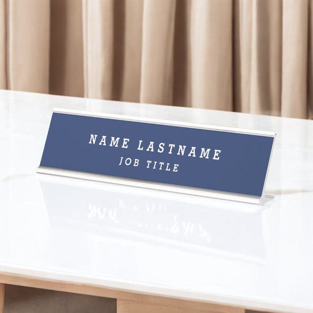 Placa De Mesa Marinho Elegante Profissional - Mesa Azul (Criador carregado)