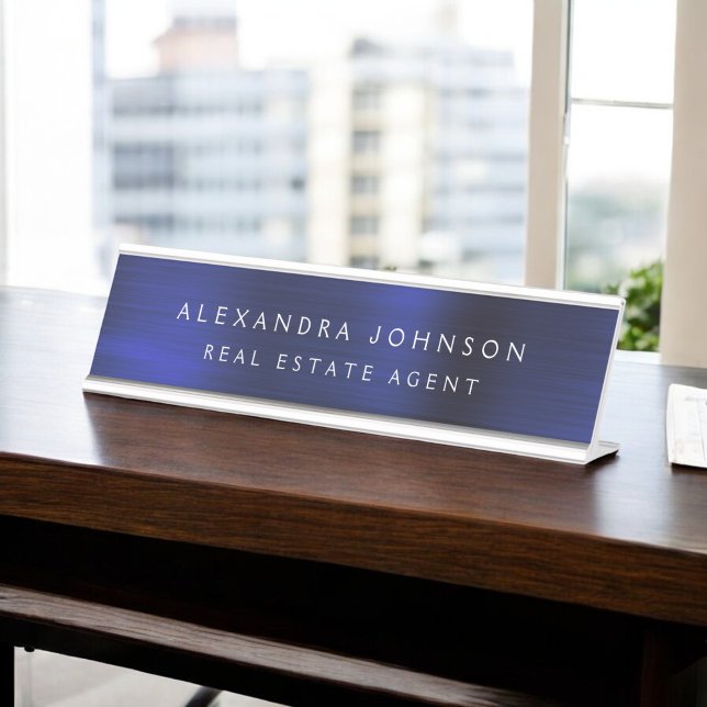 Placa De Mesa Marinho Executivo Clássico Personalizado Profissio (Criador carregado)