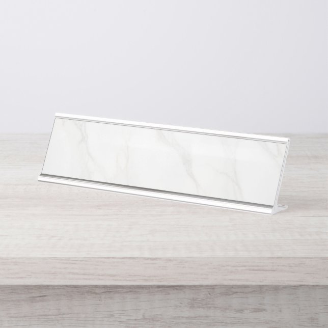 Placa De Mesa Mármore Branco (Frente)