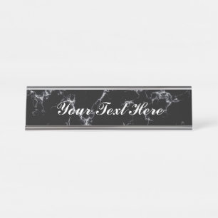 Placa De Mesa Mármore elegante style4 - preto e branco