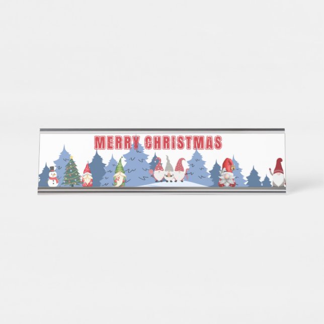 Placa De Mesa Merry Christmas Desk Nameplate (Frente)