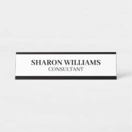 Placa De Mesa Mesa Mínima Elegante de Preto e Branco