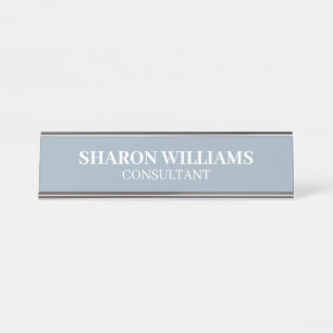 Placa De Mesa Mesa Minimalista Azul Poeirento Profissional Elega