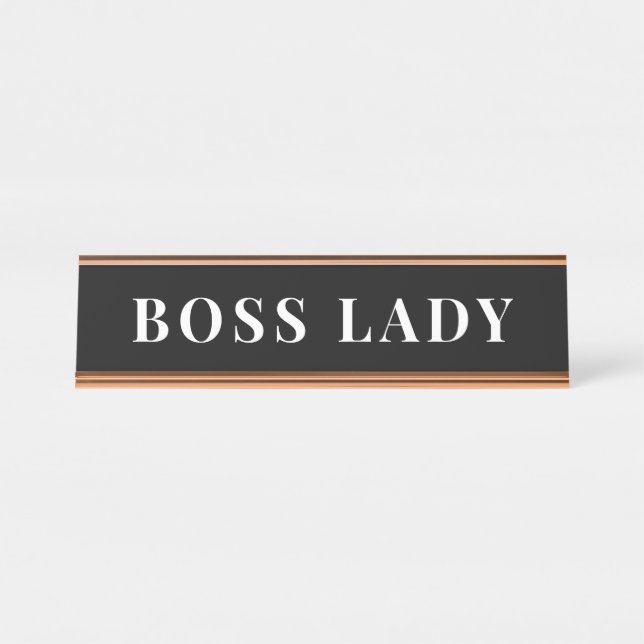 Placa De Mesa Mesa Personalizada de Senhora Executiva Minimalist (Frente)