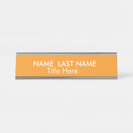 Placa De Mesa Mesa Personalizada laranja Simples e Elegante