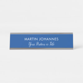 Placa De Mesa Minialista Azul-Na moda Standard Moderno Elegante