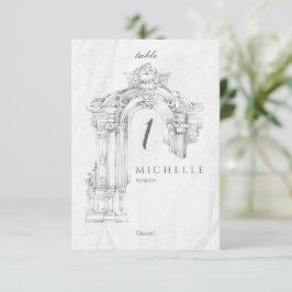 Placa de Mesa Mínima Romana Elegante