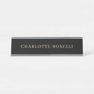 Placa De Mesa Minimalista Elegante Clássico Profissional Simples