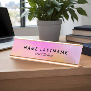 Placa De Mesa Mínimo - Amarelo Rosa de Mostarda