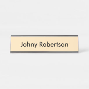 Placa De Mesa Mocasiin Peachy Yellow Plain Elegant Professional