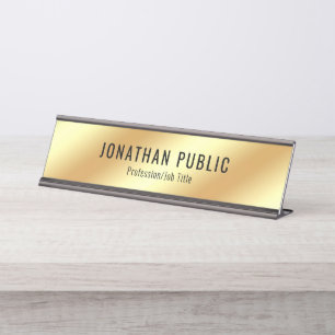 Placa De Mesa Modelo De Luxo Elegante, Preto E Dourado