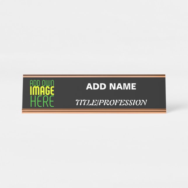 PLACA DE MESA MODELO DE TEXTO DE IMAGEM NEGRA SIMPLES EDITÁVEL M (Frente)