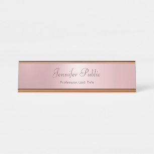 Placa De Mesa Modelo Dourado de Rosa moderno profissional elegan
