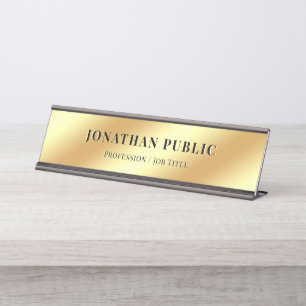 Placa De Mesa Modelo Elegante moderno - Glam Dourado Profissiona