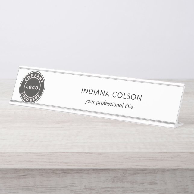 Placa De Mesa Modern Business Logo Professional (Frente)