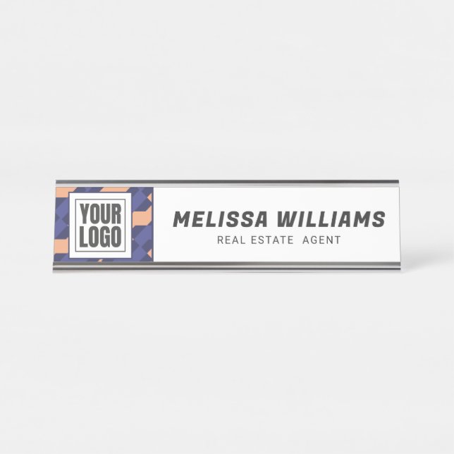 Placa De Mesa Modern Geometric Interlocking Pattern  (Frente)