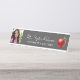 Placa De Mesa Moderno de Fotografia do Professor Personalizado