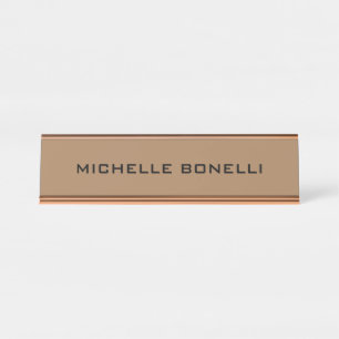 Placa De Mesa Moderno Mínimo Castanho Claro