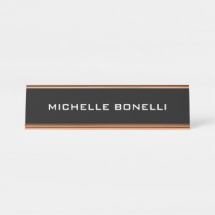 Placa De Mesa Moderno Mínimo Negro
