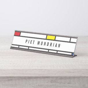 Placa De Mesa Mondrian Minimalist Geometric De Stijl Modern Art