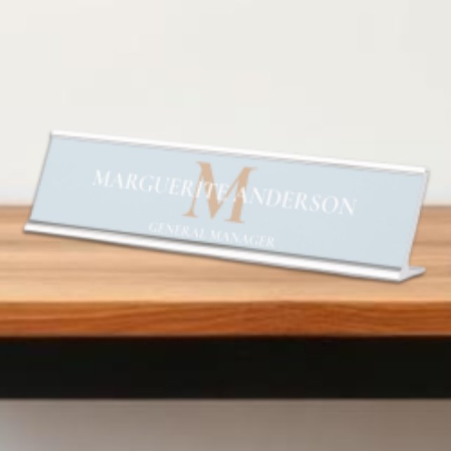 Placa De Mesa Monograma de Nome Personalizado (Criador carregado)