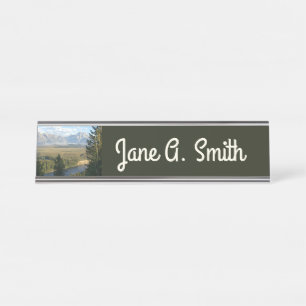 Placa De Mesa Montanhas e Rio Jackson Hole