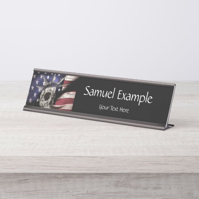Placa De Mesa Morte ou Liberdade (Frente)