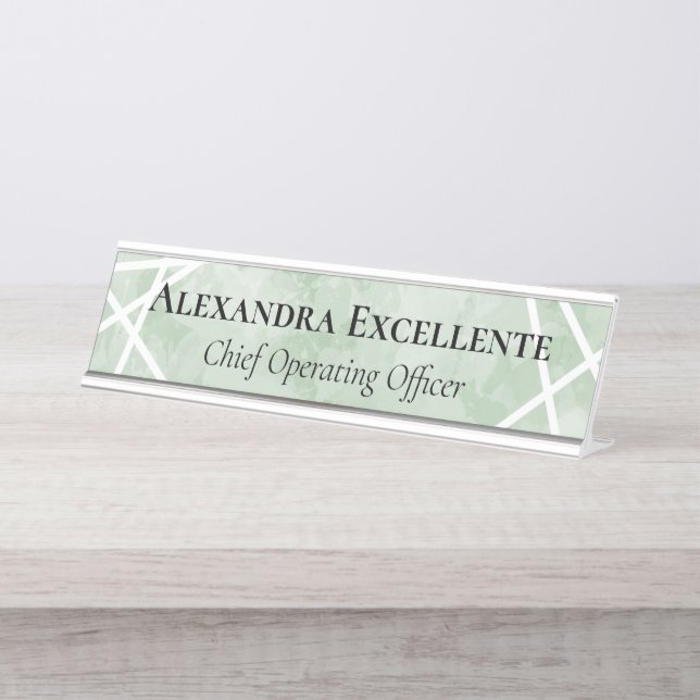 Placa De Mesa Mulheres Personalizadas Geométricas Modernas em Aq (Frente)