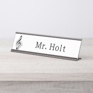 Placa De Mesa Musical Teacher Musical Piano Instructor Studio