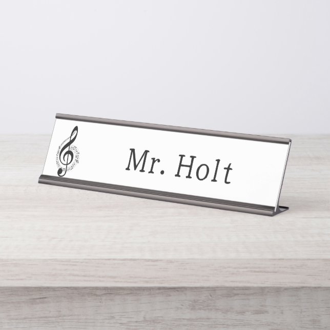 Placa De Mesa Musical Teacher Musical Piano Instructor Studio (Frente)