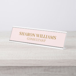 Placa De Mesa Na moda Elegante Professional Blush Mínimo Rosa