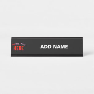PLACA DE MESA NA MODA MODERNO PERSONALIZÁVEL NEGRO VERIFICADO CO