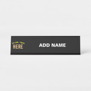 PLACA DE MESA NA MODA MODERNO PERSONALIZÁVEL NEGRO VERIFICADO CO