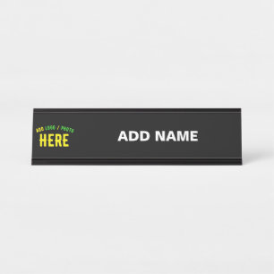 PLACA DE MESA NA MODA MODERNO PERSONALIZÁVEL NEGRO VERIFICADO CO