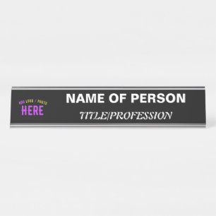 PLACA DE MESA NA MODA MODERNO PERSONALIZÁVEL NEGRO VERIFICADO CO