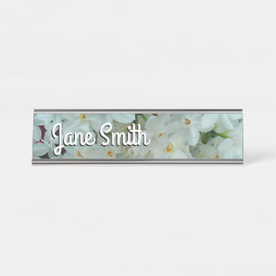 Placa De Mesa Narciso Branco Delicado de Paperwhite Flores
