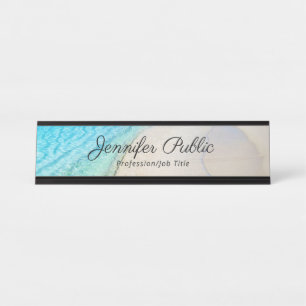 Placa De Mesa Nature Blue Sea Waves Sand Modern Modelo