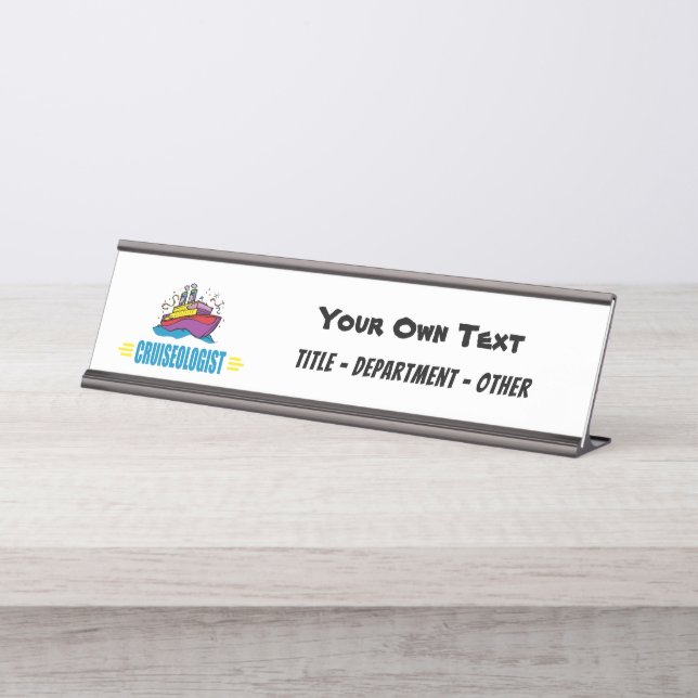 Placa De Mesa Navio de cruzeiro engraçado (Frente)