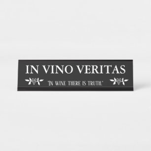 Placa De Mesa NO VINO VERITAS 'no vinho há uma verdade "