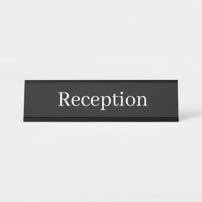Placa De Mesa Nome da Recepção (Frente)
