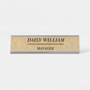 Placa De Mesa Nome de etiqueta de funcionários elegante