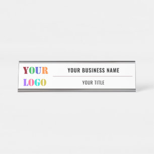 Placa De Mesa Nome do suporte de logotipo da empresa personaliza