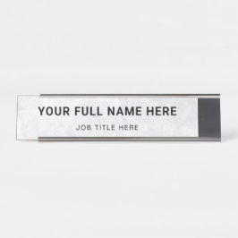 Placa De Mesa Nome e posição personalizados elegantes