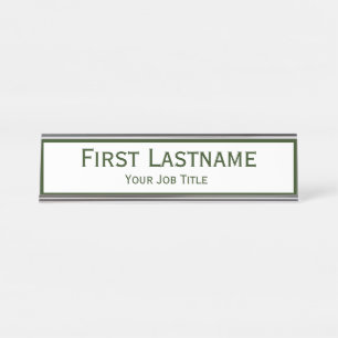 Placa De Mesa Nome feito sob encomenda verde de Forrest do