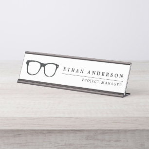 Placa De Mesa Nome personalizado engraçado sério dos espetácu
